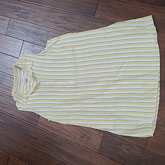 Rachel Zoe Yellow, White & Purple Striped Sleeveless Linen Dress size 1X - Picture 1 of 7